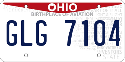 OH license plate GLG7104