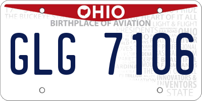 OH license plate GLG7106