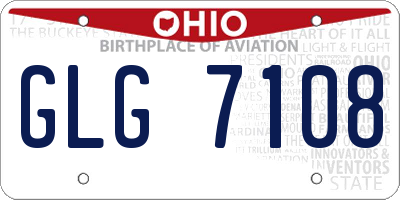 OH license plate GLG7108