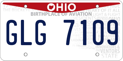 OH license plate GLG7109