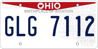 OH license plate GLG7112