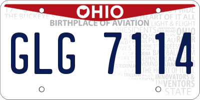 OH license plate GLG7114