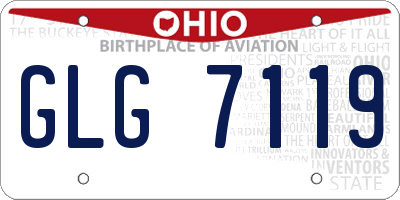 OH license plate GLG7119