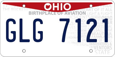 OH license plate GLG7121