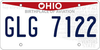 OH license plate GLG7122