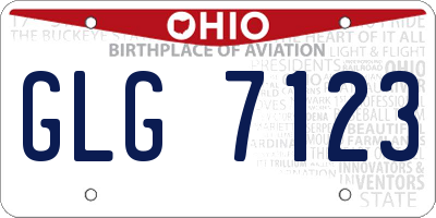 OH license plate GLG7123