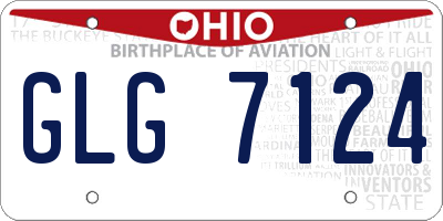 OH license plate GLG7124