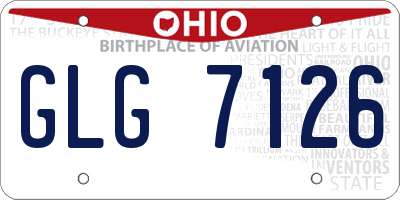 OH license plate GLG7126