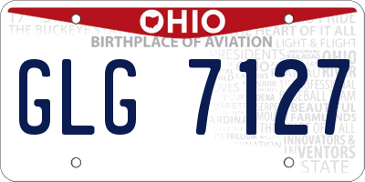 OH license plate GLG7127