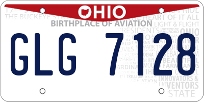 OH license plate GLG7128