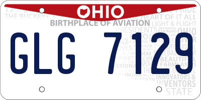 OH license plate GLG7129