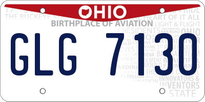 OH license plate GLG7130