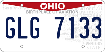 OH license plate GLG7133