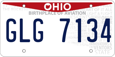 OH license plate GLG7134
