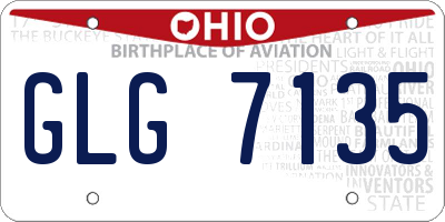 OH license plate GLG7135
