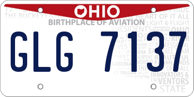 OH license plate GLG7137