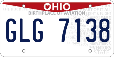OH license plate GLG7138