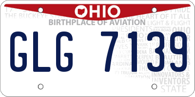 OH license plate GLG7139