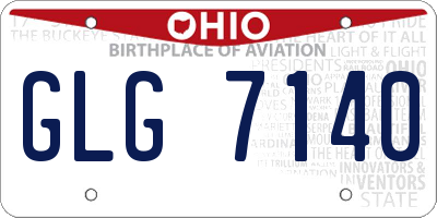 OH license plate GLG7140