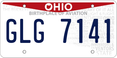 OH license plate GLG7141