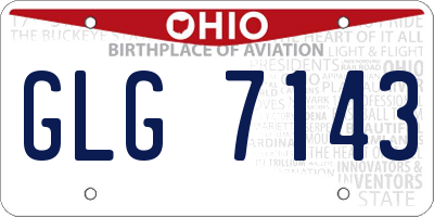 OH license plate GLG7143