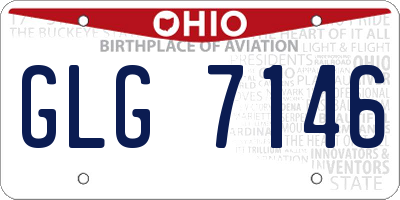 OH license plate GLG7146