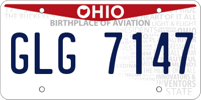 OH license plate GLG7147