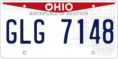 OH license plate GLG7148