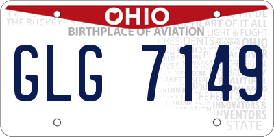 OH license plate GLG7149