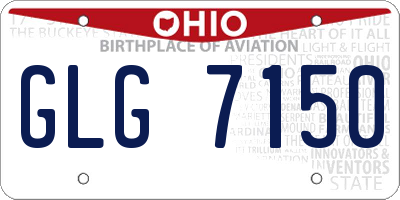 OH license plate GLG7150