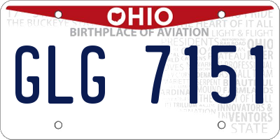 OH license plate GLG7151