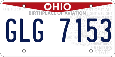 OH license plate GLG7153