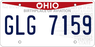 OH license plate GLG7159
