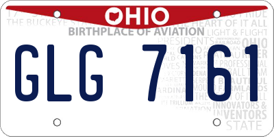 OH license plate GLG7161