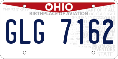 OH license plate GLG7162