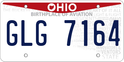 OH license plate GLG7164