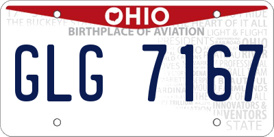 OH license plate GLG7167