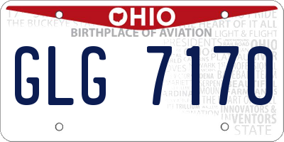 OH license plate GLG7170