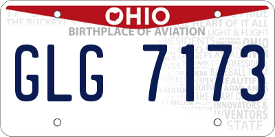 OH license plate GLG7173