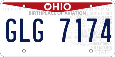 OH license plate GLG7174