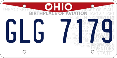 OH license plate GLG7179