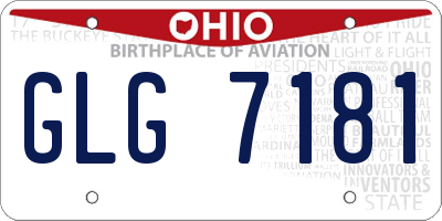 OH license plate GLG7181