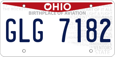 OH license plate GLG7182