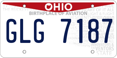 OH license plate GLG7187