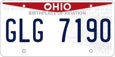 OH license plate GLG7190