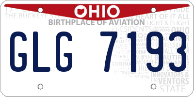 OH license plate GLG7193