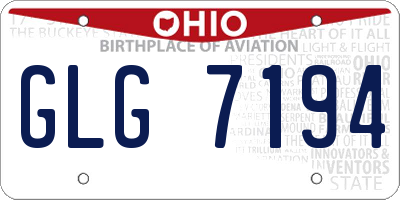 OH license plate GLG7194