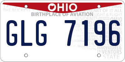 OH license plate GLG7196