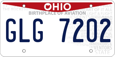 OH license plate GLG7202