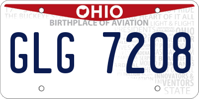 OH license plate GLG7208